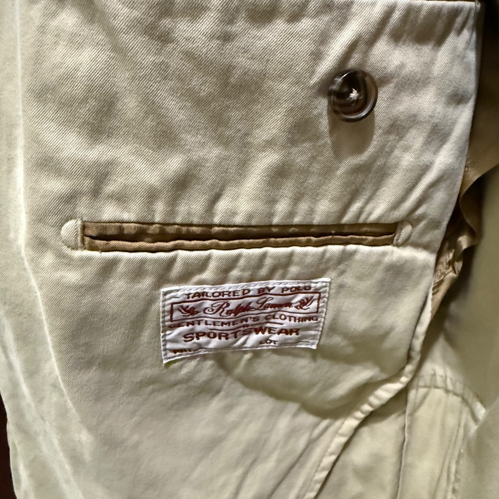 Polo Ralph Lauren Khaki Cotton Unlined Sport Jacket - Picture 3 of 13